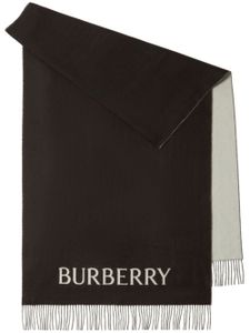 Burberry écharpe en cachemire à fleurs - Noir