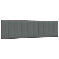 Hoofdbordkussen "Hanko" 180 cm stof donkergrijs