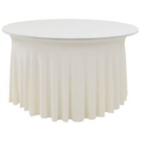vidaXL 2 st Tafelhoezen stretch met rok 180x74 cm crème - thumbnail