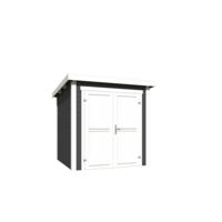Blokhut Sara 200x200 Carbon Grey-Wit - Outdoor life