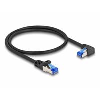 Delock 80221 RJ45 Netwerkkabel, patchkabel CAT 6A S/FTP 0.50 m Zwart 1 stuk(s)