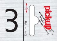 Route alulook 25 x 44 mm Sticker pick up cijfer 3 Pickup - Pickup
