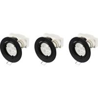 Sygonix LED-inbouwlamp Set van 3 stuks LED GU10 3 W Zwart