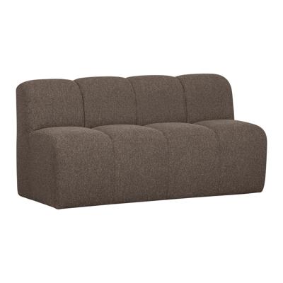 WOOOD Eetkamerbank 'Mojo' Bouclé, 164cm, kleur Bruin Melange