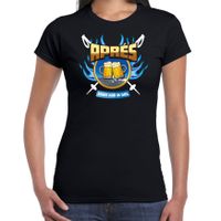 Apres ski t-shirt voor dames - apres skien - zwart - winter/apres ski outfit - thumbnail