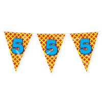 Verjaardag 5 jaar thema Vlaggetjes - Feestversiering - 10m - Folie - Dubbelzijdig Verjaardag 5 jaar thema Vlaggetjes - Feestversiering - 10m - Folie - Dubbelzijdig
