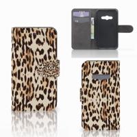Samsung Galaxy Xcover 3 | Xcover 3 VE | Telefoonhoesje | Met pasjeshouder | Leopard