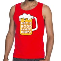 Rood Het is rood en heeft dorst tanktop / mouwloos shirt heren - thumbnail