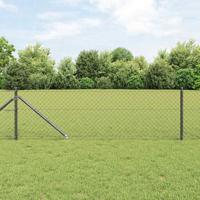 VidaXL Afrasteringspaal grijs 10 x 0,6 m (40 x 40 mm gaas)