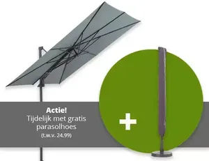 Parasol Saint-Tropez Rechthoek Grijs 355 x 300 cm Madison