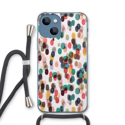 Tropical Dots: iPhone 13 mini Transparant Hoesje met koord