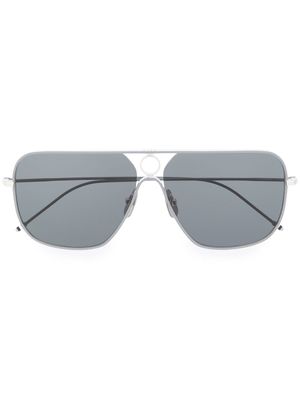 Thom Browne Eyewear lunettes de soleil à monture rectangulaire - Argent
