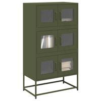 Hoge kast 68x39x123 cm staal olijfgroen Hoge kast 68x39x123 cm staal olijfgroen