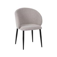 LABEL51 Eetkamerstoel Yuki - Naturel - Royal Boucle - Taupe Metalen Frame