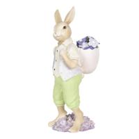 Clayre & Eef Multi Decoratie konijn jongen 11*10*27 cm van Polyresin