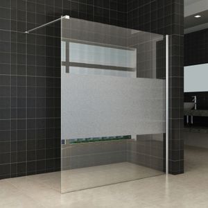 Douchewand Wiesbaden 160x200cm 8mm met Middenband NANO Glas