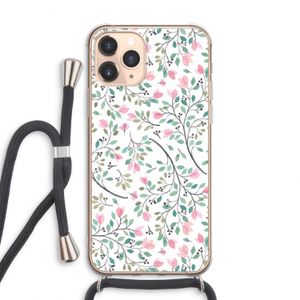 Sierlijke bloemen: iPhone 11 Pro Max Transparant Hoesje met koord