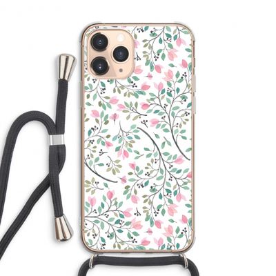 Sierlijke bloemen: iPhone 11 Pro Max Transparant Hoesje met koord