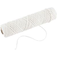 Creativ Company Lont, geschikt voor dompelkaarsen (dia. 30 mm) en gegoten kaarsen (dia. 80-100 mm) , b: 2 mm, 100 gr, 50 m/ 1 rol