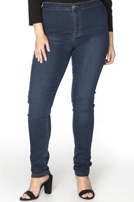 Yoek Skinny jeans zonder zakken | Donker Blauw | Maat 52
