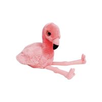 Pluche Roze Flamingo knuffeldier van 23 cm - Vogel knuffels - thumbnail