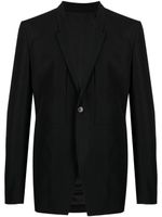 Rick Owens blazer à détail de foulard - Noir