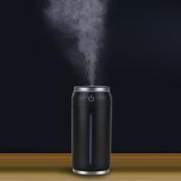 Mini draagbare Misty kan vormgeven dempen bureaublad Air luchtbevochtiger met uitgebreide USB-poort (zwart)