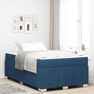 Bedframe met matras Blauw 120 x 200 cm Stof