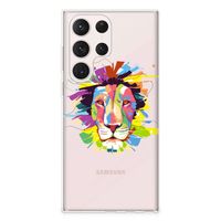 Samsung Galaxy S23 Ultra Telefoonhoesje met Naam Lion Color - thumbnail