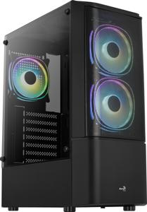 Aerocool Quantum Mesh v3 tower behuizing USB-A 2.0, 2x USB-A 3.2 (5 Gbit/s), 2x Audio, Window-kit