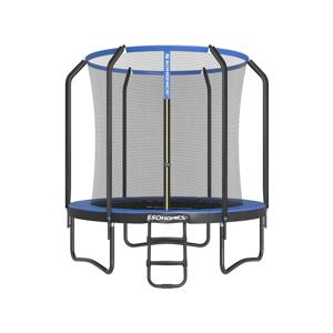 Ronde tuintrampoline met veiligheidsnet, Zwart + Donkerblauw / 244 cm