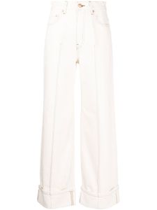 Ulla Johnson jean ample à patch logo - Blanc