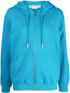 Off-White hoodie zippé à imprimé Diag - Bleu