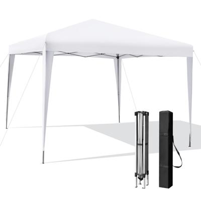 3 x 3 m Pop-Up Paviljoen Opvouwbaar Tuintent in Hoogte Verstelbaar Waterdicht Tuinpaviljoen met Draagtas voor Tuin Strand Terras (Wit)