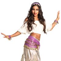 Verkleed set Harem danseres paars