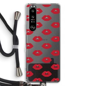 Lips: Sony Xperia 1 III Transparant Hoesje met koord