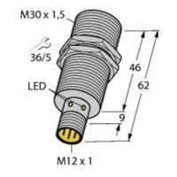 Turck Inductieve sensor Vlak PNP, NO BI15-M30-AP6X-H1141