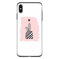 Zwart-wit cactus: iPhone XS Max Tough Case