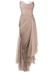 Maria Lucia Hohan robe longue Jolie à design drapé - Tons neutres