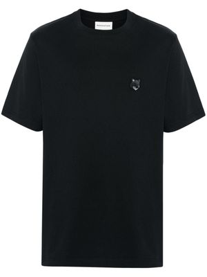 Maison Kitsuné t-shirt en coton à patch Fox - Noir