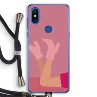 Pink boots: Xiaomi Mi Mix 3 Transparant Hoesje met koord