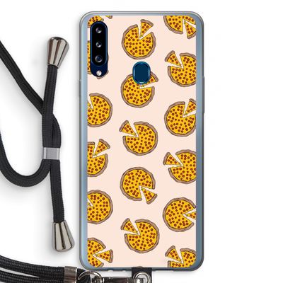 You Had Me At Pizza: Samsung Galaxy A20s Transparant Hoesje met koord