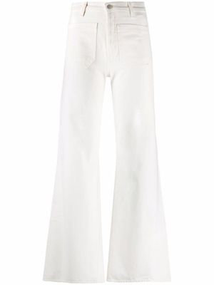 Nili Lotan jean évasé Florence à taille haute - Blanc