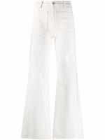 Nili Lotan jean évasé Florence à taille haute - Blanc
