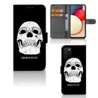 Telefoonhoesje met Naam Samsung Galaxy A03s Skull Eyes