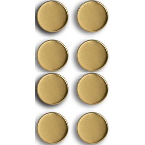 Whiteboard/koelkast magneten extra sterk - 8x - goud - 2 cm