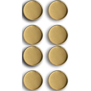 Whiteboard/koelkast magneten extra sterk - 8x - goud - 2 cm