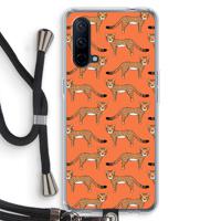 Cheetah: OnePlus Nord CE 5G Transparant Hoesje met koord - thumbnail