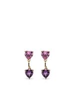 Yvonne Léon boucles d'oreilles pendantes Multi Cœurs en or 9ct