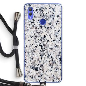 Gespikkelde marmer: Honor Note 10 Transparant Hoesje met koord
